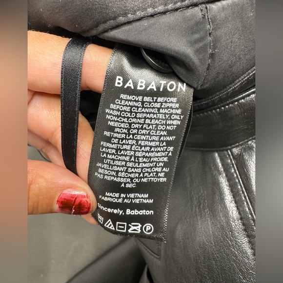 Babaton Vegan Leather Belted Pant - Picture 8 of 11